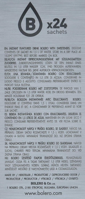 Bolero Bebida Instantánea Sabor Bayas de Goji, Caja de 24x9g. Preparado en polvo sin azúcar con Stevia y Vitamina C, un refresco antioxidante para una hidratación saludable. Bolero - detalle