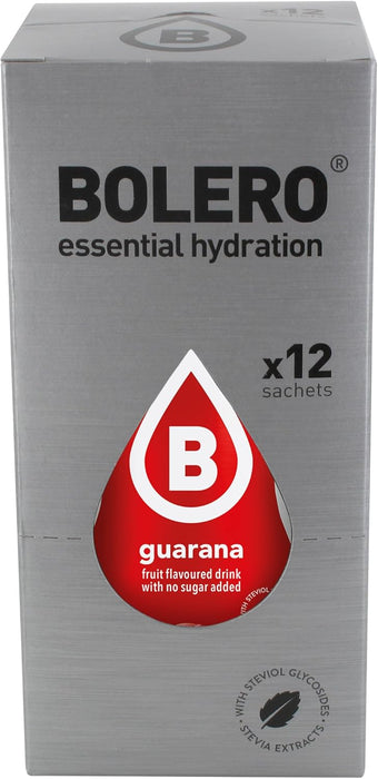 Bolero Bebida Instantánea Sabor Guaraná, Pack de 12x9g. Un refresco en polvo sin azúcar con Stevia y Vitamina C para una hidratación energética, saludable y baja en calorías. Bolero - zoom