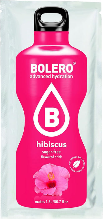 Bolero Bebida Instantánea Sabor Hibisco, Caja de 24x9g. Un refresco en polvo sin azúcar, bajo en calorías y carbohidratos, ideal para cualquier tipo de dieta y para hidratarte con sabor. Bolero - uso