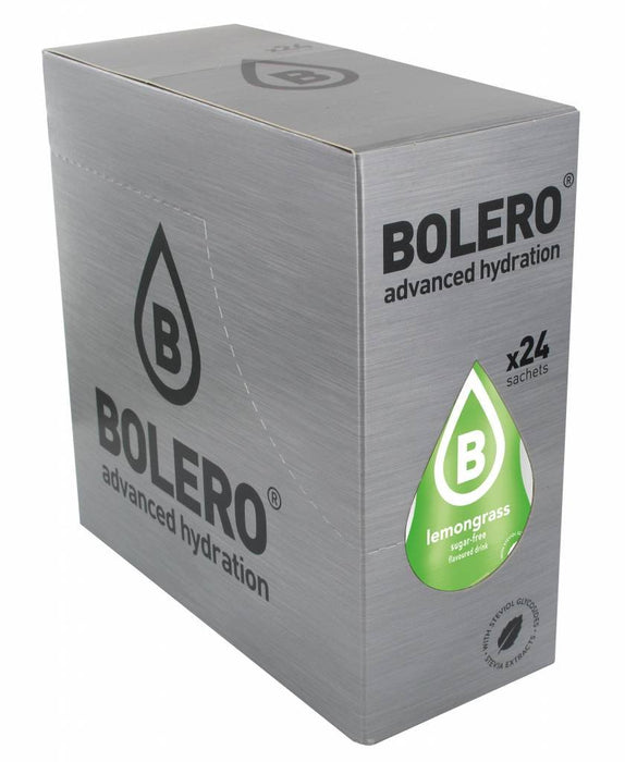 Bolero Bebida Instantánea Sabor Hierba Limón, Caja de 24x9g. Un refresco en polvo bajo en calorías y sin azúcar con Stevia, ideal para una hidratación óptima con un toque cítrico y herbal. Bolero - pack