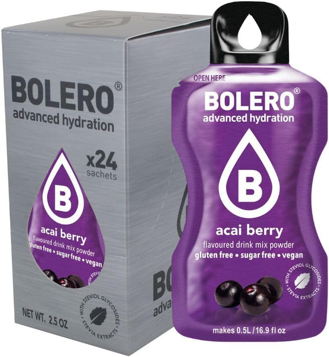 Bolero Bebida Instantánea Sabor Lima, Pack de 12x9g. Un refresco en polvo sin azúcar, bajo en calorías y con Stevia para una hidratación óptima y llena de sabor. Bolero - detalle