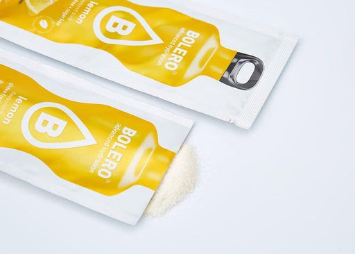 Bolero Bebida Instantánea Sabor Limón, Pack de 12x9g. Un refresco en polvo sin azúcar con Stevia y Vitamina C para disfrutar de una hidratación cítrica, saludable y deliciosa. Bolero - pack
