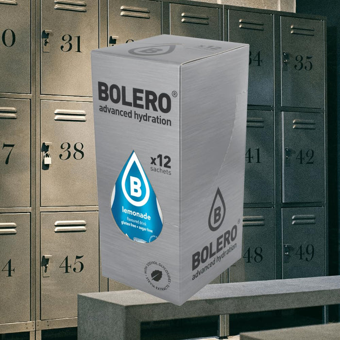 Bolero Bebida Instantánea Sabor Limonada, Pack de 12x9g. Un refresco en polvo bajo en calorías y sin azúcar con Stevia, ideal para la hidratación diaria o deportiva. Bolero - ingredientes