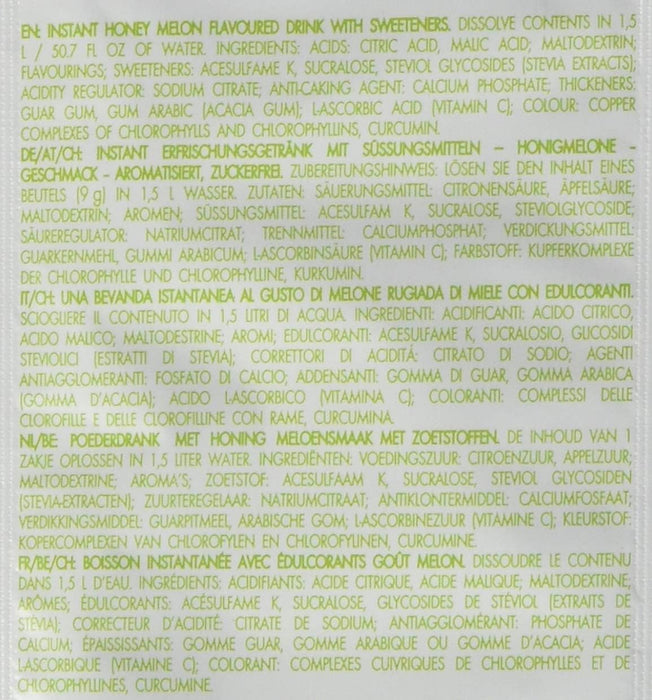 Bolero Bebida Instantánea Sabor Melón con Miel, Pack de 12x9g. Preparado en polvo sin azúcar con edulcorantes y Stevia para disfrutar de un refresco saludable y bajo en calorías. Bolero - zoom