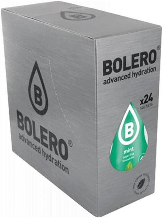 Bolero Bebida Instantánea Sabor Menta, Caja de 24x9g. Preparado en polvo sin azúcar con Stevia y Vitamina C para una hidratación saludable, baja en calorías y llena de sabor. Bolero - zoom