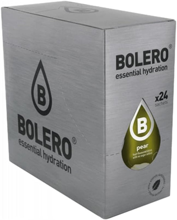 Bolero Bebida Instantánea Sabor Pera, Caja de 24x9g. Refresco en polvo saludable sin azúcar, endulzado con Stevia y apto para diabéticos. Ideal para hidratación familiar y deportiva. Bolero - zoom