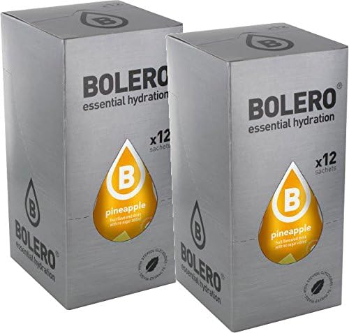 Bolero Bebida Instantánea Sabor Piña, Caja de 24x9g. Preparado en polvo sin azúcar, con Stevia y Vitamina C para una hidratación tropical, deliciosa y baja en calorías. Bolero - frontal