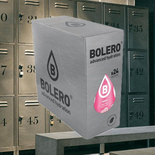 Bolero Bebida Instantánea Sabor Rosa, Caja de 24x9g. Un refresco en polvo bajo en calorías y sin azúcar con Stevia, ideal para una hidratación óptima con un delicado toque floral. Bolero - pack