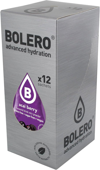 Bolero Bebida Instantánea Sabor Rosa, Pack de 12x9g. Un refresco en polvo bajo en calorías y sin azúcar con Stevia, ideal para la hidratación diaria o durante el deporte. Bolero - ingredientes