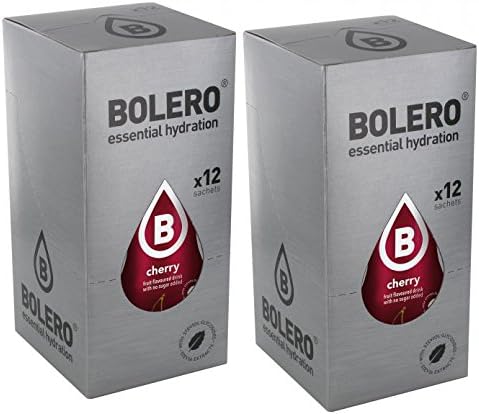 Bolero Bebida Instantánea Sin Azúcar, Sabor Cereza, Pack de 24x9g. Un refresco en polvo bajo en calorías y carbohidratos, con Stevia y Vitamina C. Bolero - uso