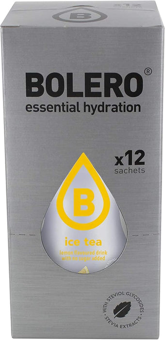 Bolero Bebida Instantánea Té Helado Limón, Pack de 12x8g. Un refresco en polvo sin azúcar con Stevia y Vitamina C para disfrutar de una hidratación cítrica, saludable y deliciosa. Bolero - ingredientes