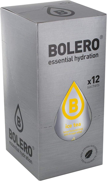 Bolero Bebida Instantánea Té Helado Limón, Pack de 12x8g. Un refresco en polvo sin azúcar con Stevia y Vitamina C para disfrutar de una hidratación cítrica, saludable y deliciosa. Bolero - uso