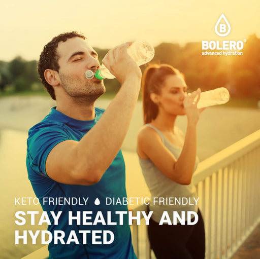 Bolero Bebida Instantánea Té Helado Limón, Pack de 12x8g. Un refresco en polvo sin azúcar con Stevia y Vitamina C para disfrutar de una hidratación cítrica, saludable y deliciosa. Bolero - pack