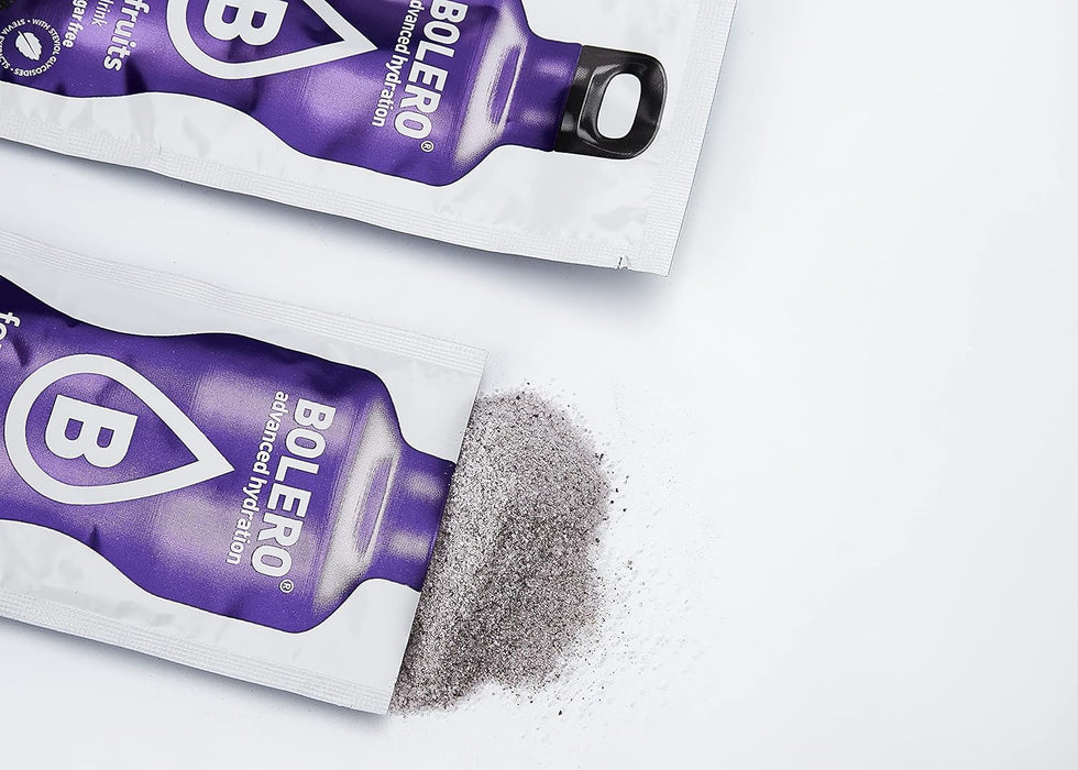 Bolero Bebida Sabor Frutas del Bosque, Caja de 24x9g. Preparado en polvo para bebida instantánea, sin azúcar, con Stevia y enriquecido con Vitamina C. Bolero - detalle