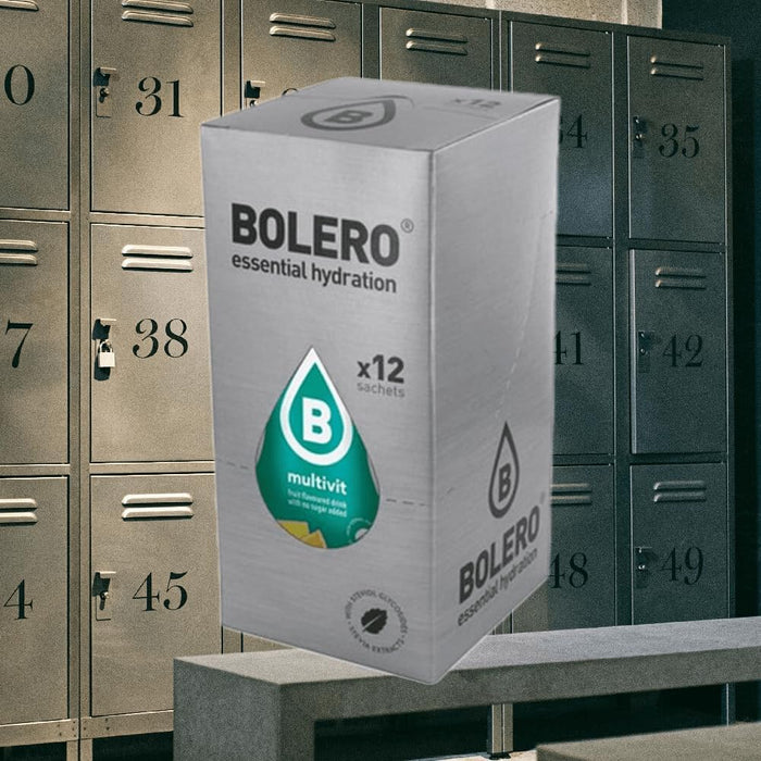 Bolero Bebida Sabor Multivitaminas, 12 sobres de 9g. Preparado en polvo sin azúcar, con Stevia y Vitaminas A, C y E para una hidratación funcional y saludable. Bolero - zoom