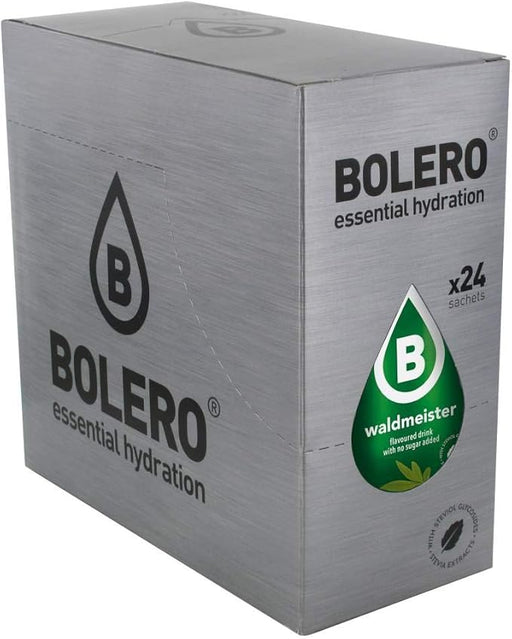Bolero Bebida sin Azúcar sabor Aspérula, pack de 24 sobres de 9g. Refresco instantáneo bajo en calorías y carbohidratos, endulzado con Stevia y con Vitamina C añadida. Bolero - frontal
