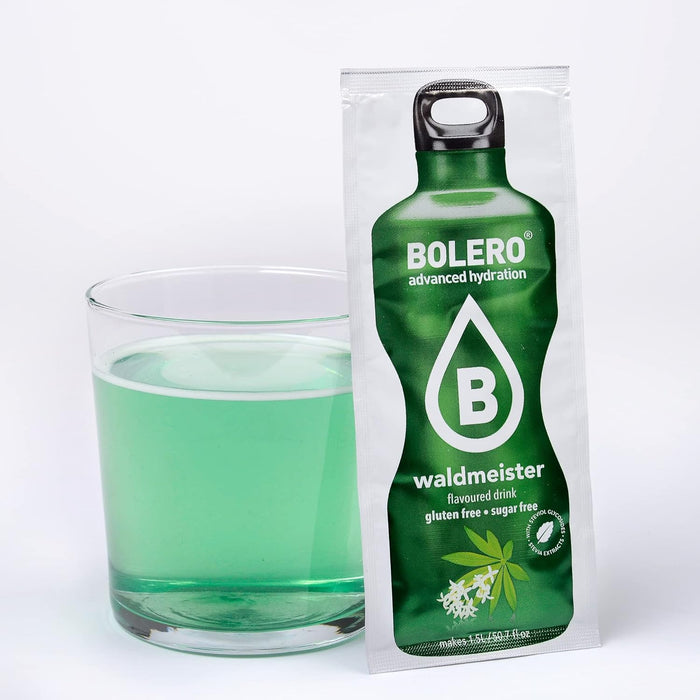 Bolero Bebida sin Azúcar sabor Aspérula, pack de 24 sobres de 9g. Refresco instantáneo bajo en calorías y carbohidratos, endulzado con Stevia y con Vitamina C añadida. Bolero - uso