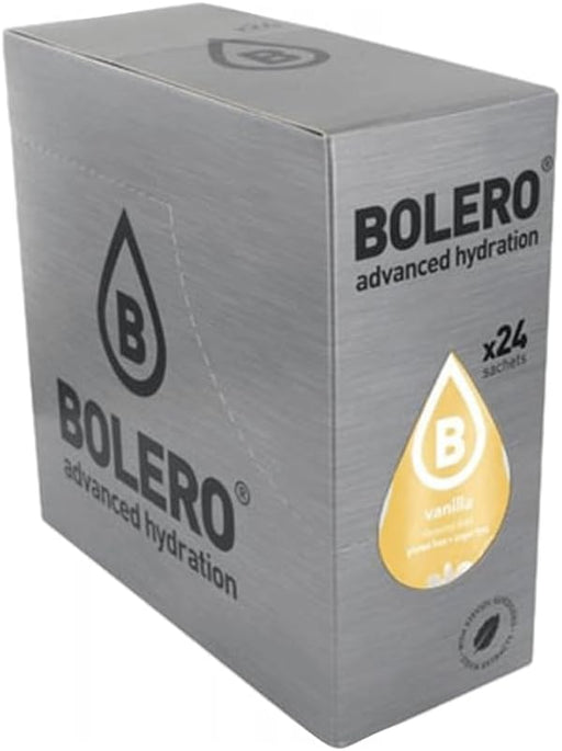 Bolero Classic Sabor Vainilla, pack de 24 sobres de 9g. Bebida en polvo sin azúcar para un refresco bajo en calorías con el delicado sabor a vainilla, con Vitamina C y Stevia. Bolero - frontal