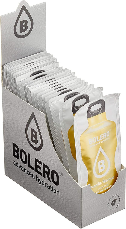 Bolero Classic Sabor Vainilla, pack de 24 sobres de 9g. Bebida en polvo sin azúcar para un refresco bajo en calorías con el delicado sabor a vainilla, con Vitamina C y Stevia. Bolero - pack