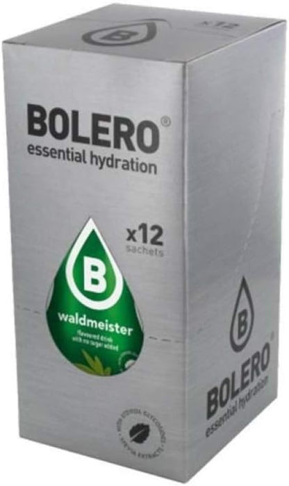 Bolero Drinks Sabor Aspérula, pack de 12 sobres de 9g. Refresco instantáneo para una hidratación avanzada sin azúcar, con Stevia y Vitamina C. Sabor herbal y natural. Bolero - detalle