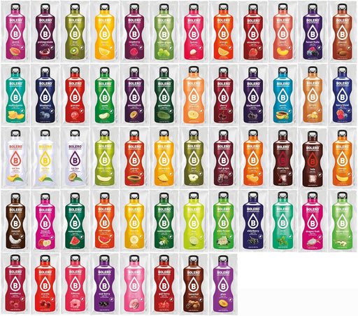 Bolero Pack de 56 Sabores Surtidos para Descubrir. Disfruta de una gran variedad de bebidas instantáneas sin azúcar, con Stevia y Vitamina C. Prepara más de 84 litros. Bolero - pack