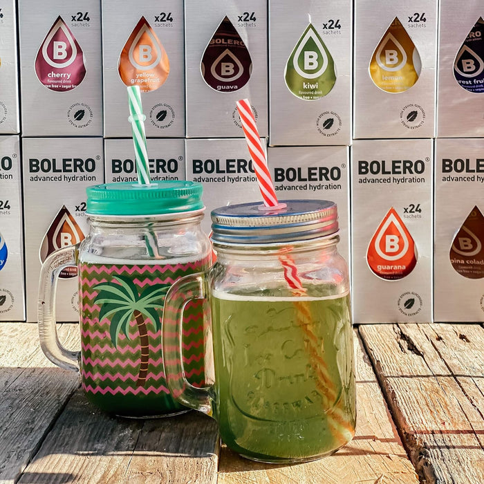 Bolero Pack Descubrimiento con 78 Sabores y Botella Cia&Co de 1.5L. La colección completa de bebidas sin azúcar para una hidratación saludable, con Stevia y Vitamina C. Bolero - detalle