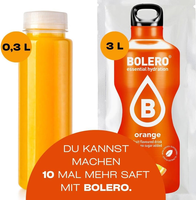 Bolero Sabor Aloe Vera, pack de 24 sobres de 3g. Bebida instantánea sin azúcar, con Stevia, Vitamina C y sabores naturales. Una opción vegana y sin gluten para un refresco ligero. Bolero - presentacion