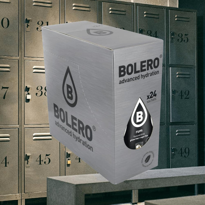 Bolero Sabor Ron, pack de 24 sobres. Una bebida instantánea sin azúcar para disfrutar del aroma del ron sin alcohol y sin calorías, con Stevia y Vitamina C. Ideal para cócteles. Bolero - uso