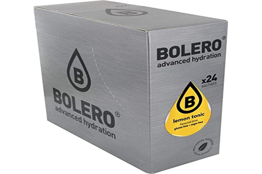 Bolero Sabor Tónica Limón, pack de 24 sobres. Una bebida instantánea sin azúcar, con Stevia y Vitamina C para crear un refresco cítrico y sofisticado bajo en calorías. Bolero - frontal