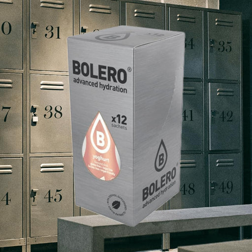 Bolero Sabor Yogur, pack de 12 sobres de 9g. Bebida en polvo sin azúcar para crear un refresco cremoso y bajo en calorías, con Vitamina C y el dulzor natural de la Stevia. Bolero - pack