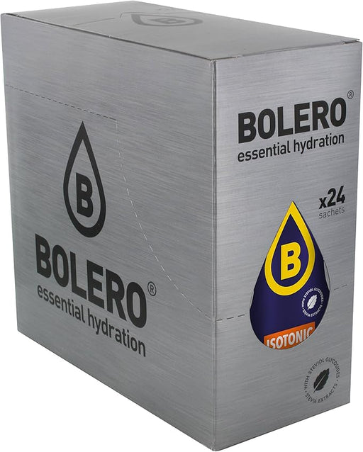 Bolero Sport Sabor Naranja, Caja de 24x9g. Bebida isotónica en polvo sin azúcar con Stevia y minerales para una hidratación avanzada y un rendimiento deportivo óptimo. Bolero - frontal