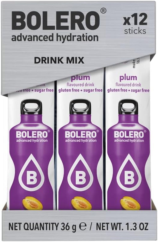 Bolero Sticks, pack de 12 sobres de 3g para una hidratación deliciosa. Bebida en polvo sin azúcar y sin calorías, con Vitamina C y Stevia. El refresco ideal para deportistas y dietas. Bolero - frontal