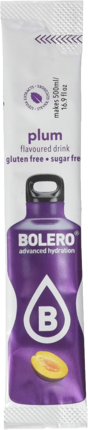 Bolero Sticks, pack de 12 sobres de 3g para una hidratación deliciosa. Bebida en polvo sin azúcar y sin calorías, con Vitamina C y Stevia. El refresco ideal para deportistas y dietas. Bolero - pack