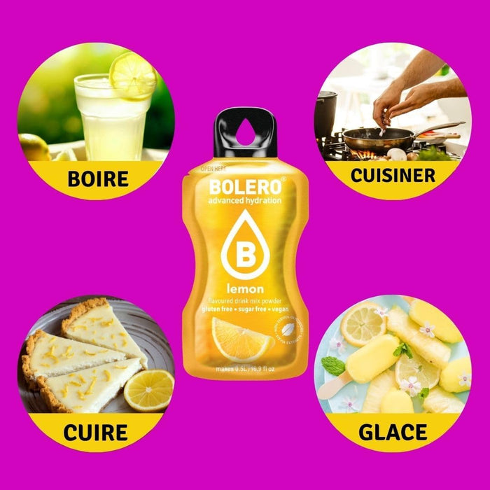 Bolero Sticks Sabor Arándano, Caja de 24x3g. Bebida en polvo sin azúcar para llevar, con Stevia y sin conservantes. Ideal para una hidratación saludable y baja en calorías. Bolero - zoom