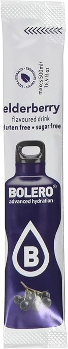 Bolero Sticks Sabor Arándano Rojo, Caja de 12x3g. Bebida en polvo sin azúcar, baja en calorías y con Stevia para una hidratación refrescante y saludable. Bolero - frontal