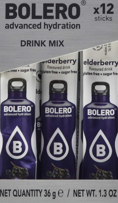 Bolero Sticks Sabor Arándano Rojo, Caja de 12x3g. Bebida en polvo sin azúcar, baja en calorías y con Stevia para una hidratación refrescante y saludable. Bolero - pack