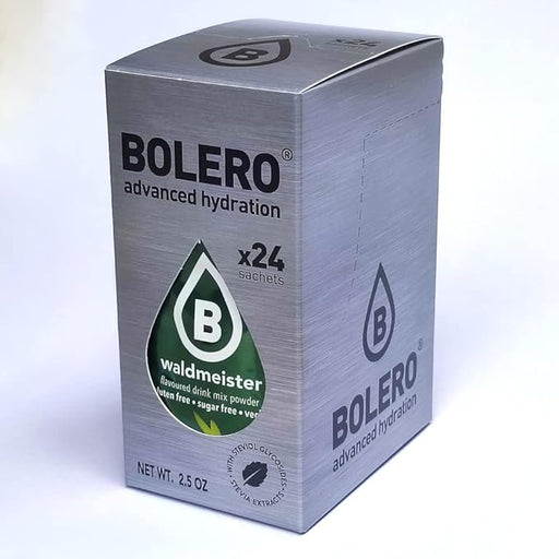 Bolero Sticks Sabor Aspérula, caja de 24 sobres de 3g. Bebida en polvo para preparar un refresco sin azúcar, con Stevia, Vitamina C y bajo en calorías para llevar. Bolero - frontal