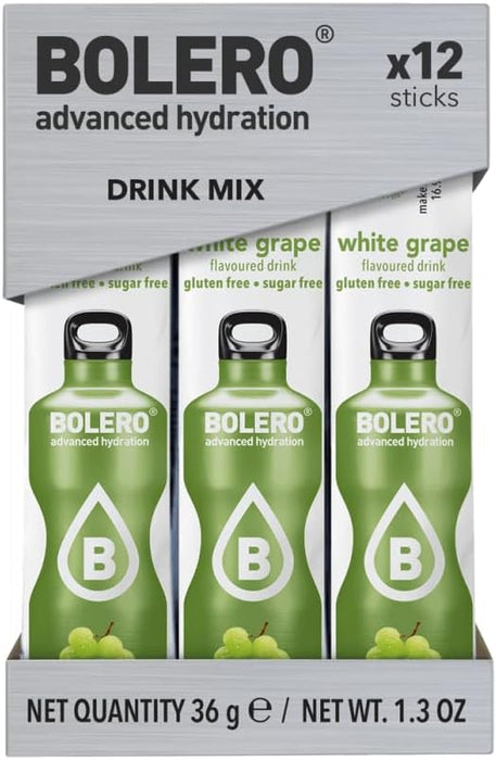 Bolero Sticks Sabor Bayas de Açaí, Caja de 12x3g. Bebida instantánea sin azúcar con Stevia y Vitamina C, un refresco antioxidante para una hidratación avanzada. Bolero - frontal