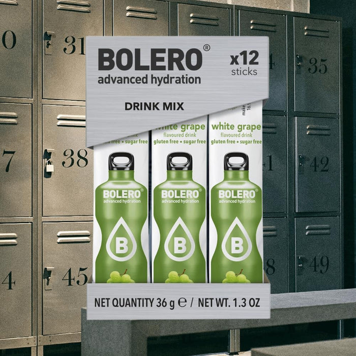 Bolero Sticks Sabor Bayas de Açaí, Caja de 12x3g. Bebida instantánea sin azúcar con Stevia y Vitamina C, un refresco antioxidante para una hidratación avanzada. Bolero - presentacion