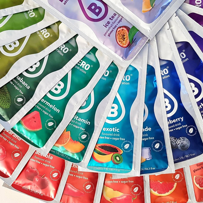 Bolero Sticks Sabor Cereza, Caja de 12x3g. Bebida instantánea en polvo sin azúcar, baja en calorías y con Stevia para una hidratación refrescante y saludable. Bolero - extra