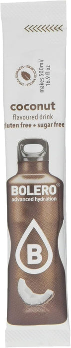 Bolero Sticks Sabor Frutas Exóticas, Caja de 12x3g. Bebida instantánea en polvo sin azúcar, baja en calorías y con Stevia para una hidratación placentera. Bolero - extra
