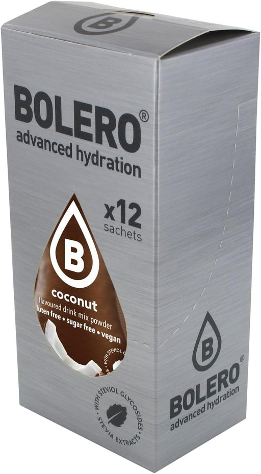 Bolero Sticks Sabor Frutas Exóticas, Caja de 12x3g. Bebida instantánea en polvo sin azúcar, baja en calorías y con Stevia para una hidratación placentera. Bolero - pack