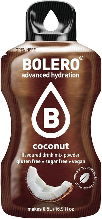 Bolero Sticks Sabor Frutas Exóticas, Caja de 12x3g. Bebida instantánea en polvo sin azúcar, baja en calorías y con Stevia para una hidratación placentera. Bolero - uso