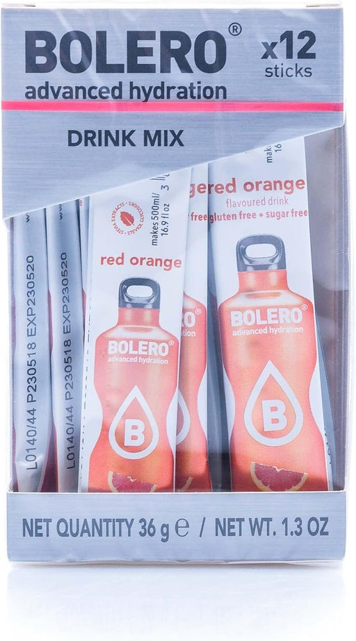 Bolero Sticks Sabor Grosella Negra, Caja de 12x3g. Bebida en polvo sin azúcar, baja en calorías y con Stevia para una hidratación refrescante y saludable. Bolero - pack
