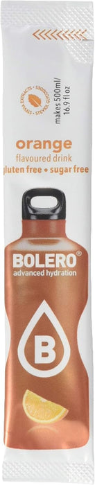 Bolero Sticks Sabor Naranja, Caja de 12x3g. Bebida instantánea en polvo sin azúcar con Stevia y Vitamina C, ideal para tu botella de agua y para llevar a cualquier parte. Bolero - uso