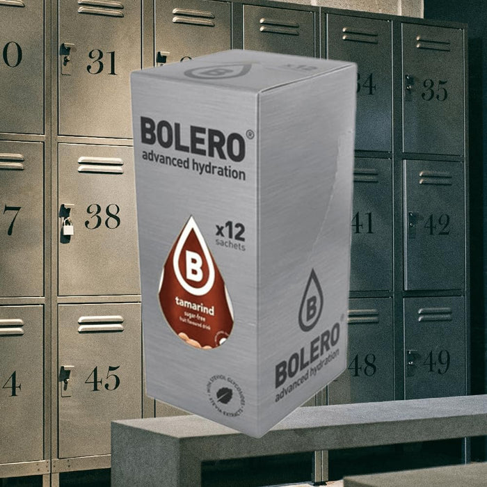 Bolero Sticks Sabor Tamarindo, Caja de 12x3g. Bebida en polvo sin azúcar, baja en calorías y con Stevia para una hidratación refrescante y saludable. Bolero - presentacion