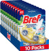 Bref Power Activ' Limón, pack de 10 cestas para WC. Limpiador de inodoro con fórmula 4 en 1 para una limpieza y un intenso frescor cítrico duraderos en cada descarga. Bref - frontal