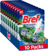 Bref Power Activ' Natura, pack de 10 cestas para WC. Limpiador de inodoro con fórmula 4 en 1 para una limpieza y un intenso frescor a pino duraderos en cada descarga. Bref - extra