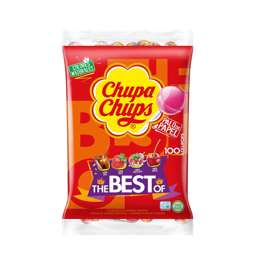 Chupa Chups Original, Bolsa Grande de 120 Caramelos con Palo (1.44kg). El formato ahorro ideal con 7 sabores surtidos para grandes fiestas, eventos y celebraciones. Chupa Chups - pack