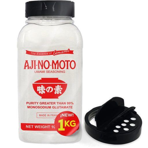 Ajinomoto Sazonador Umami en Polvo, Bote de 1kg con Dosificador Especial. Potenciador de sabor a base de Glutamato Monosódico (MSG) para una cocina más sabrosa y profesional. Cia&Co - frontal